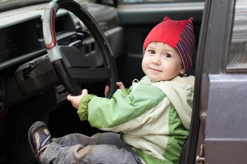 Child driving Stock Photos