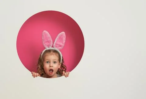 Child on Easter day Stock Photos
