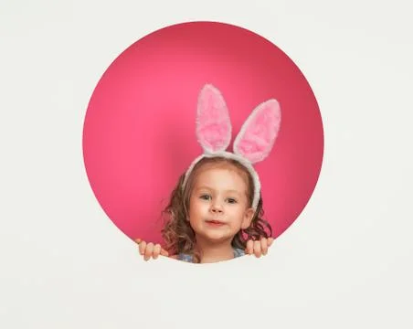 Child on Easter day Stock Photos