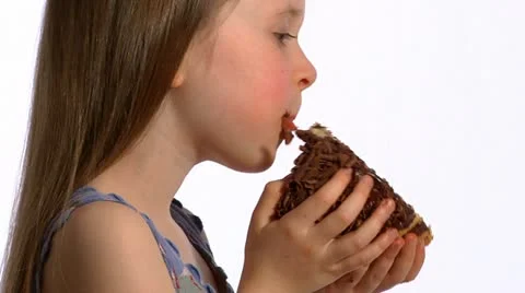 Child eating cake Stock Footage 22636692