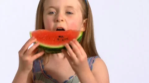 Child eating watermelon Stock Footage 22667382