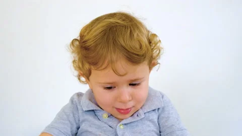 The child eats pasta and vegetables. Selective focus. Stock Footage 237450173