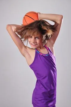 Child exercising with ball Stock Photos