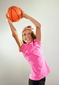 Child exercising with a ball Stock Photos