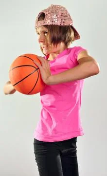 Child exercising with a ball Stock Photos