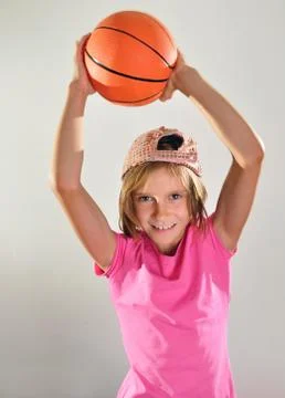 Child exercising with ball Stock Photos