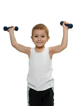 Child exercising Stock Photos