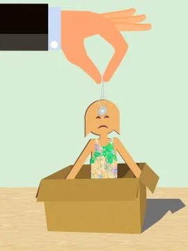 Child Exploitation Human Trafficking Stock Illustration
