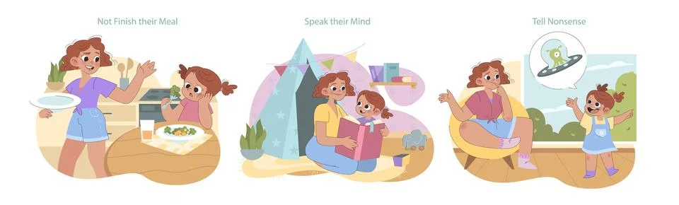 Child Expression set. Stock Illustration