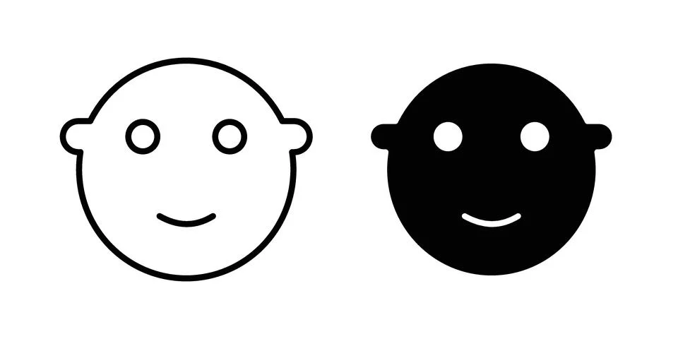 Child face icon graphic element. web icon set Stock Illustration