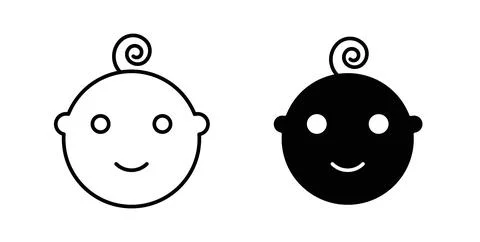 Child face icon symbol. Flat Vector illustration Stock Illustration