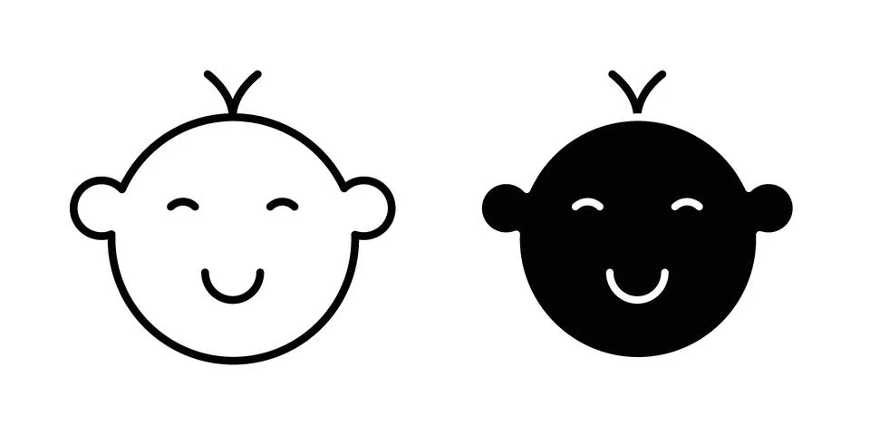 Child face icon vector design illustrations Stock Illustration