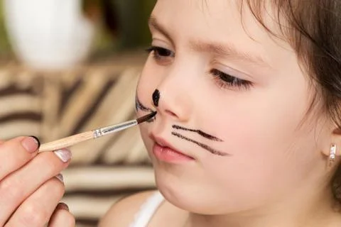 Child face paint Stock Photos