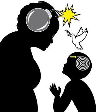 Child feeling sorry Illustrazione stock