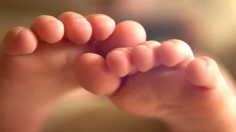 Child feet close up  Stock Footage 80237960