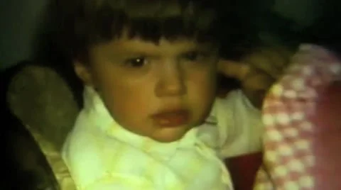 Child in fire chiefs hat Stock Footage 45868144