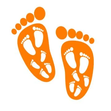 Child footprints Stock-Illustration