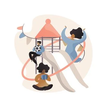 Child friendly area abstract concept vector illustration. Illustrazione stock