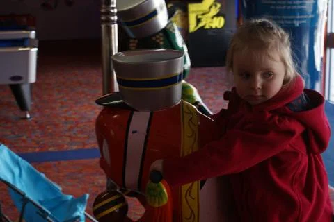 Child at Funfair Foto stock