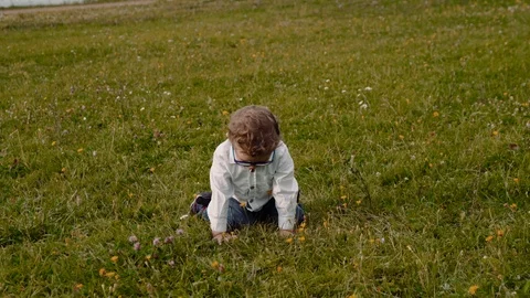 Child in glasses Stock Footage 93344025