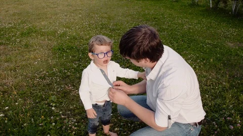 Child in glasses Stock Footage 93349673