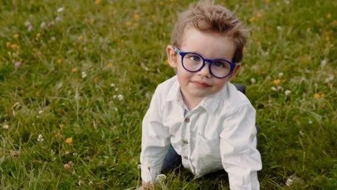 Child in glasses Stock Photos