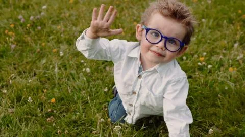 Child in glasses Stock Photos