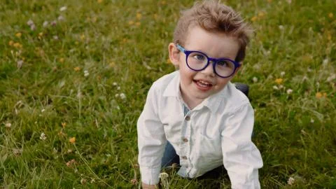 Child in glasses Stock Photos