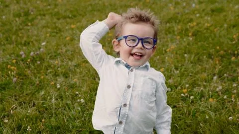 Child in glasses Stock Photos