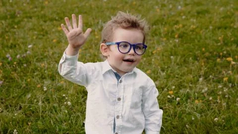 Child in glasses Stock Photos