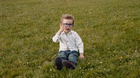 Child in glasses Stock Photos