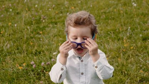 Child in glasses Stock Photos