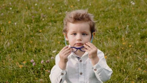 Child in glasses Stock Photos