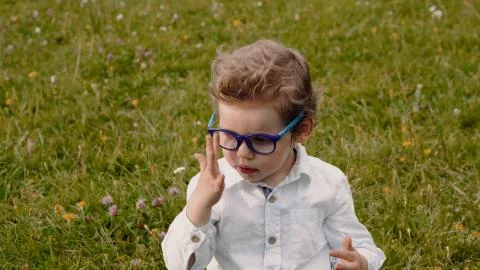 Child in glasses Stock Photos