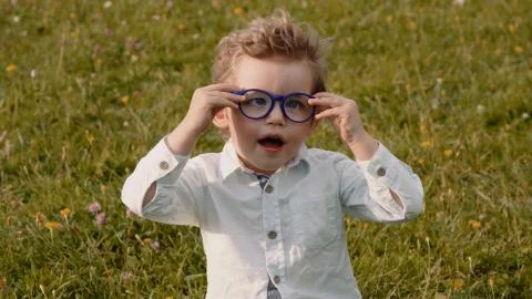 Child in glasses Stock Photos