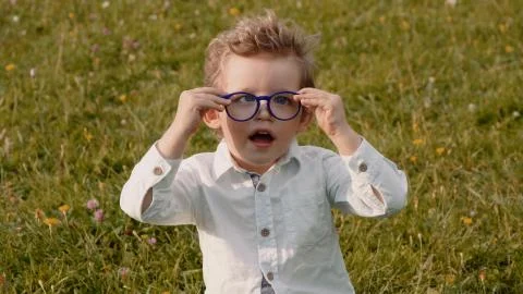 Child in glasses Stock Photos