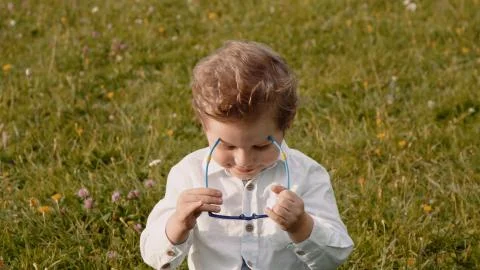 Child in glasses Stock Photos