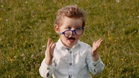 Child in glasses Stock Photos