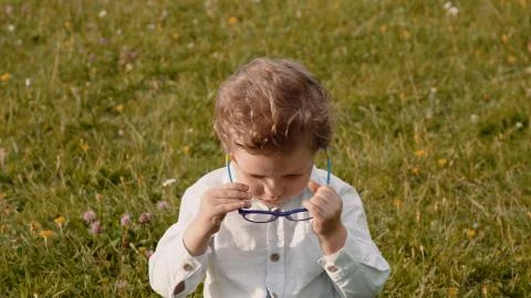 Child in glasses Stock Photos