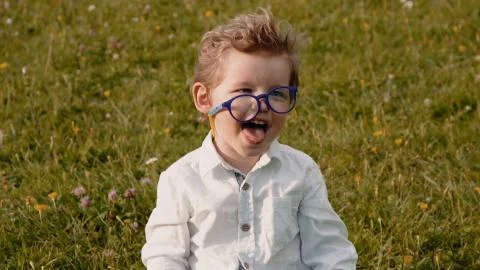 Child in glasses Stock Photos