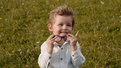 Child in glasses Stock Photos