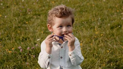 Child in glasses Stock Photos