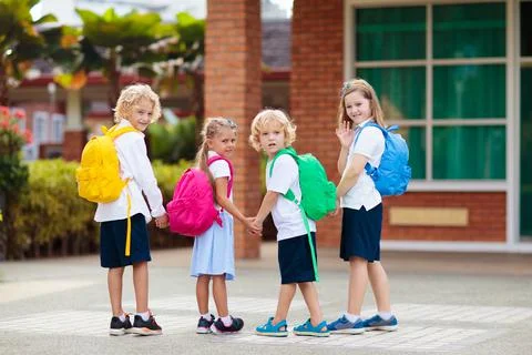 Child going back to school. Start of new school year after summer vacation. L Stock Photos