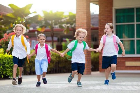 Child going back to school. Start of new school year after summer vacation. L Stock Photos