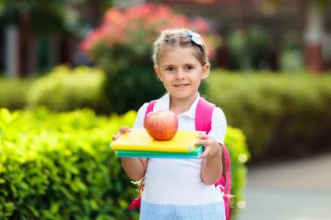 Child going back to school, year start Foto stock