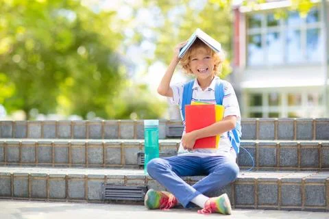 Child going back to school, year start Stock Photos