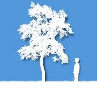 Child growing an isolated tree Photos