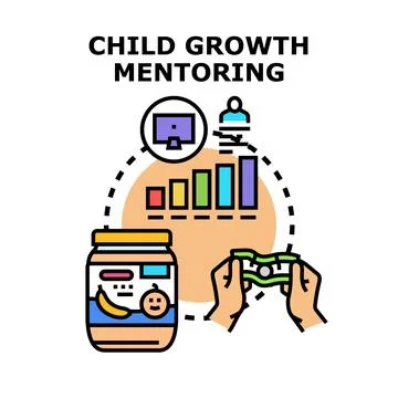 Child growth mentoring developing future generation Ilustración de archivo