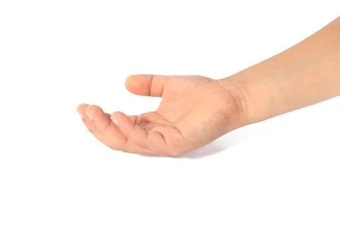 Child hand taking Foto stock