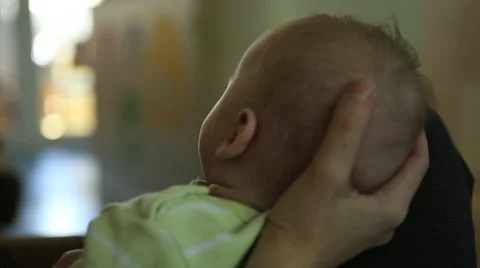 Child on hands Stock Footage 41750407